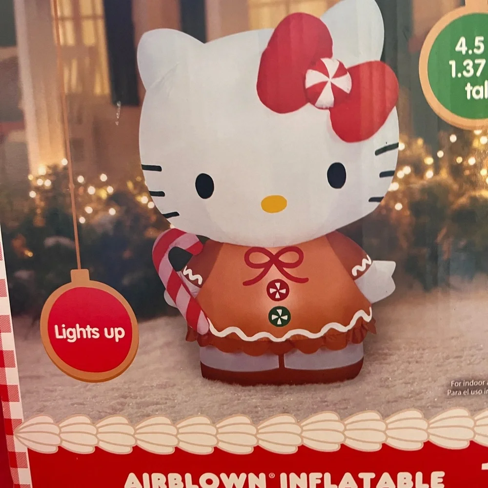 Hello Kitty Gingerbread Holiday Inflatable New In Box - Picture 2 of 2